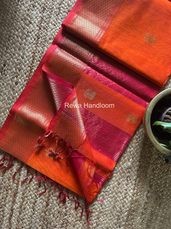 Maheshwari Lotus Butta Saree