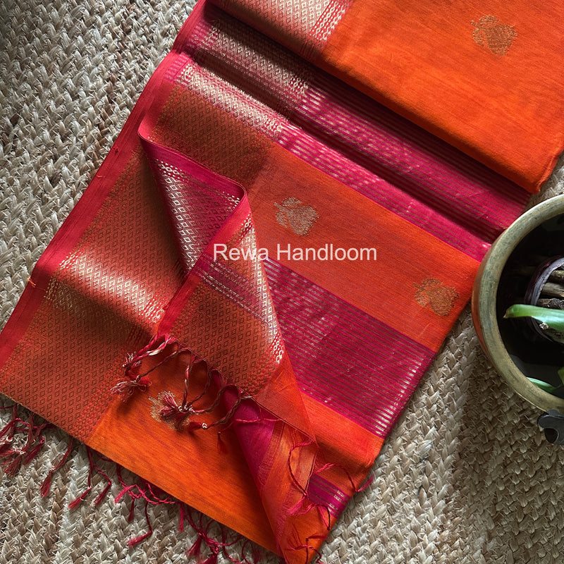 Maheshwari Lotus Butta Saree