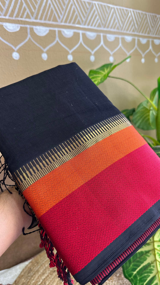 Maheshwari Multicolor Border Saree