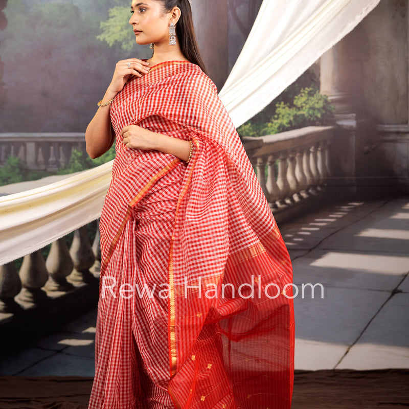 Exclusive Maheshwari Checks Saree