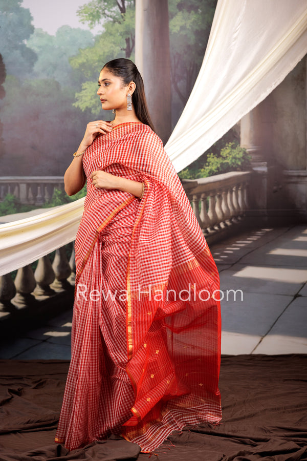 Exclusive Maheshwari Checks Saree