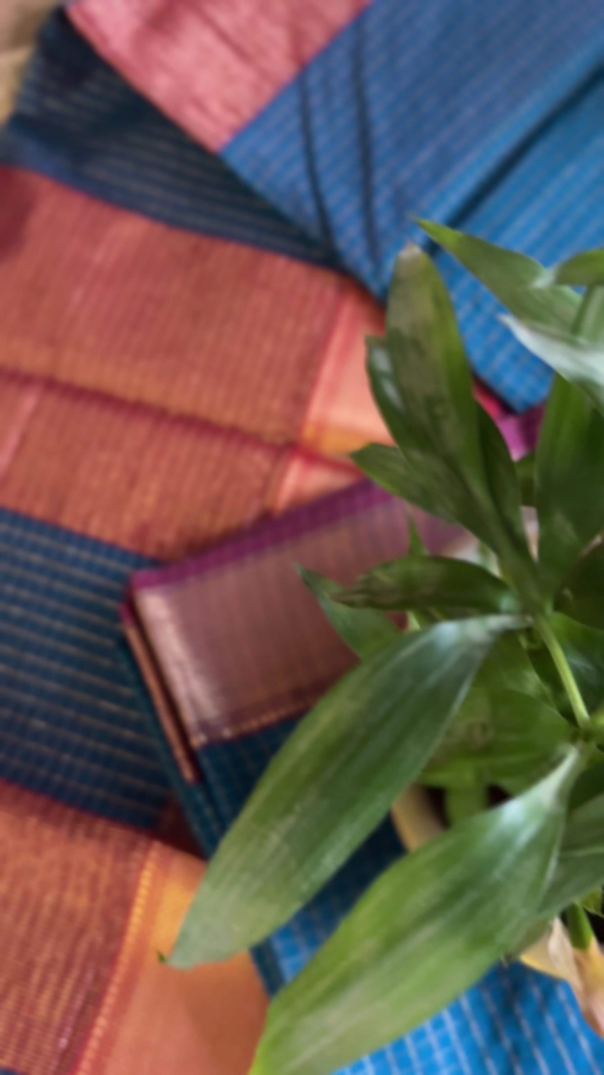 Maheshwari German Blue Zari Checkered Sarees