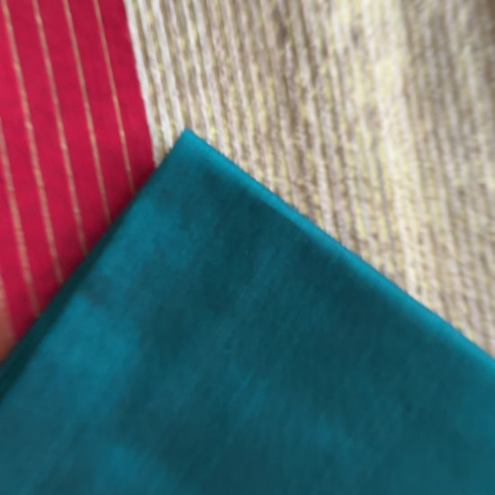 Maheshwari Rama Green Rewa Border Saree 