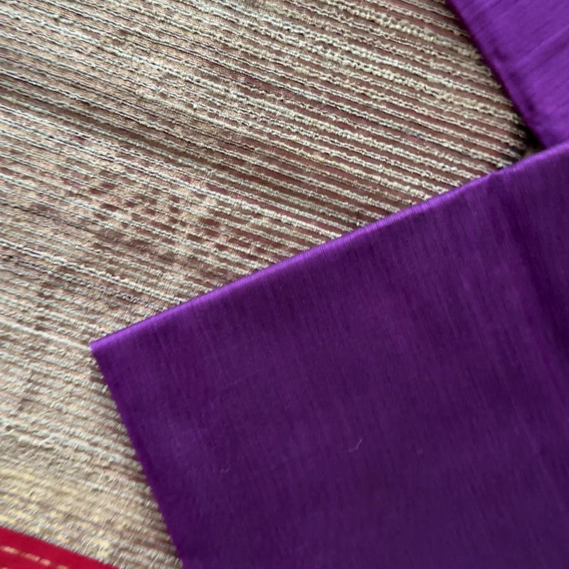 Maheshwari Voilet Rewa Border Saree 