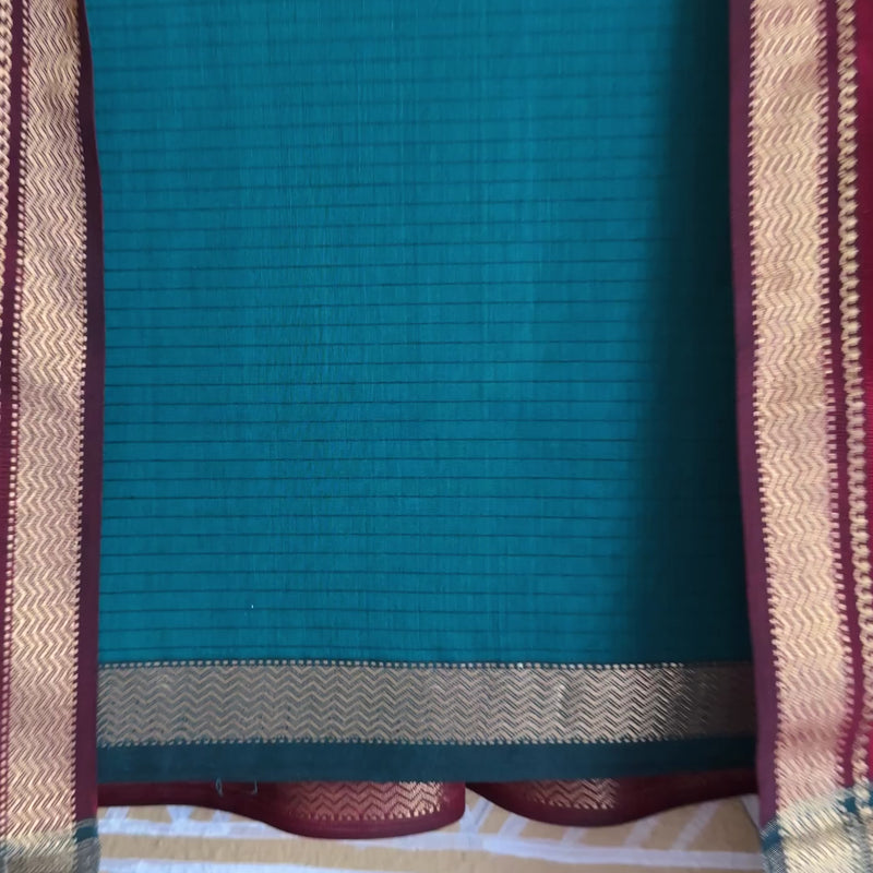 Maheshwari German Blue & Red Motifs Top Dupatta Sets