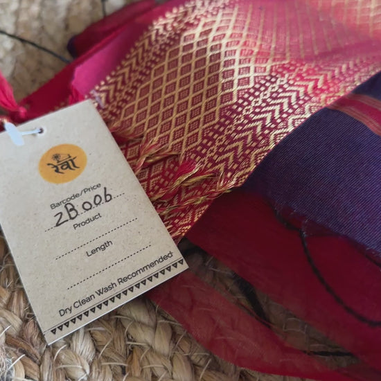Royal Blue Motifs ~ Maheshwari Saree