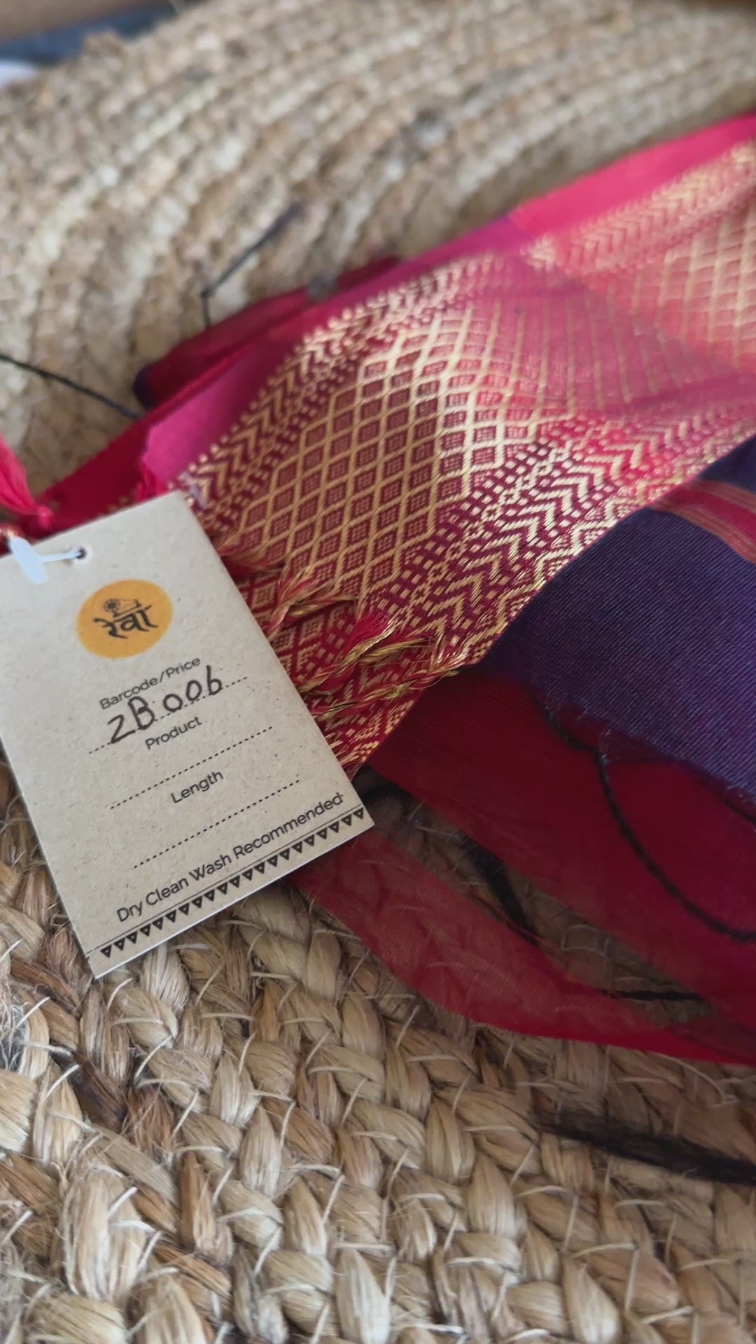Royal Blue Motifs ~ Maheshwari Saree