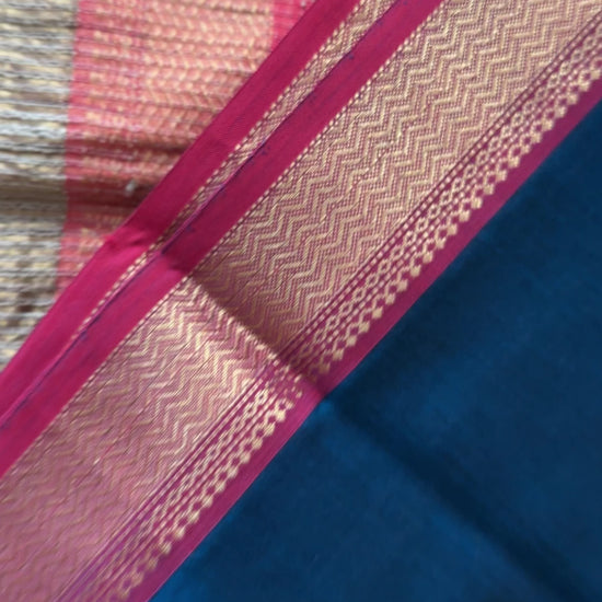 Maheshwari Rama Green Rewa Border Saree