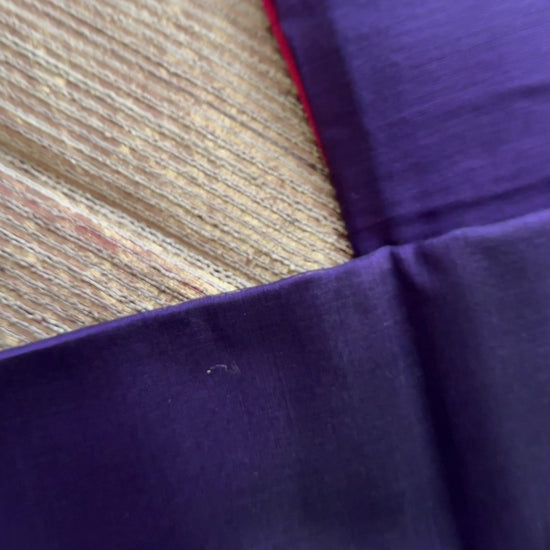 Maheshwari Navy Blue Rewa Border Saree