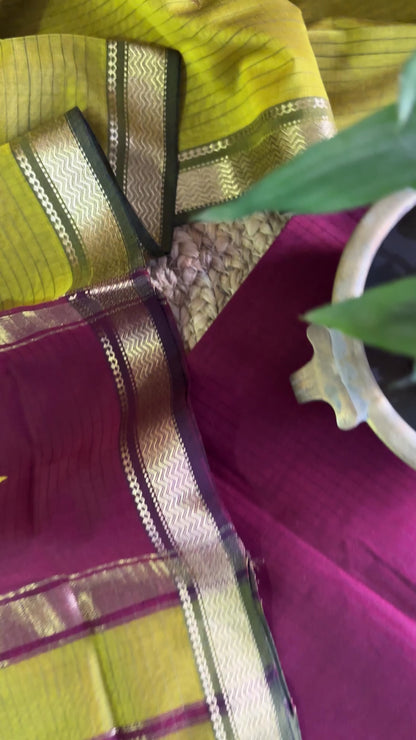 Maheshwari Mehandi & Maroon Motifs Top Dupatta Sets