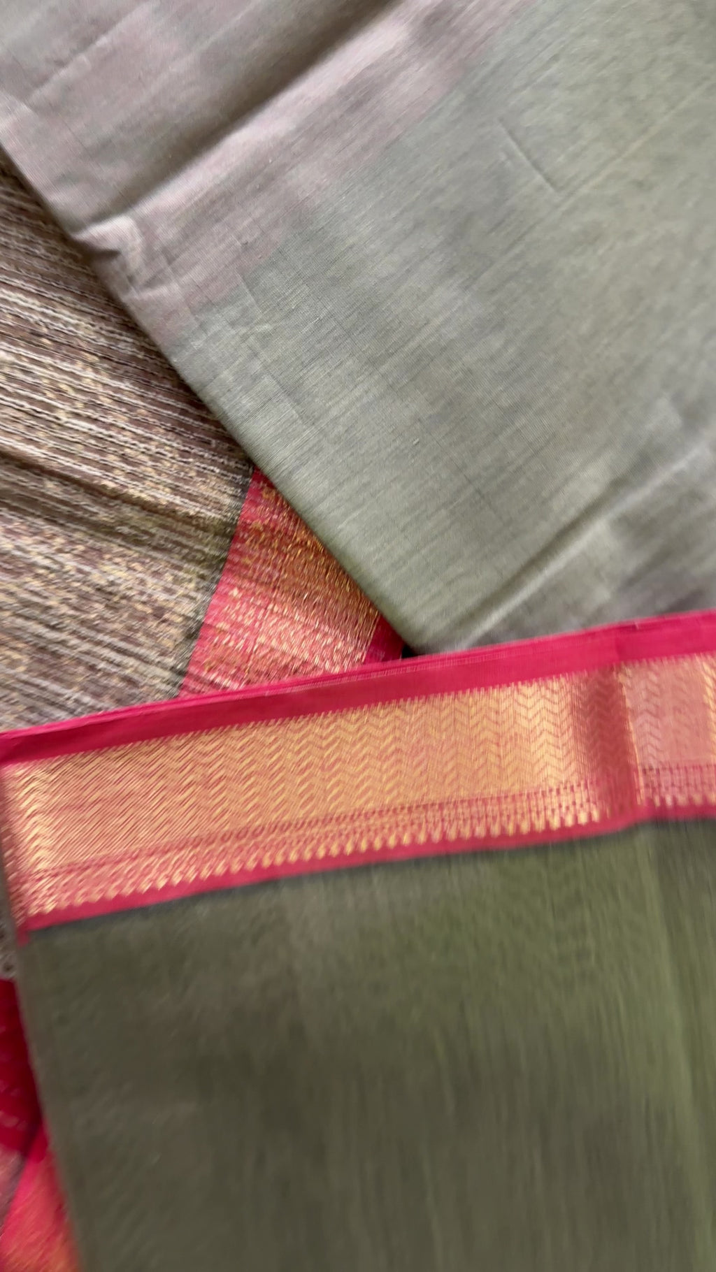 Maheshwari Tusser Rewa Border Saree 