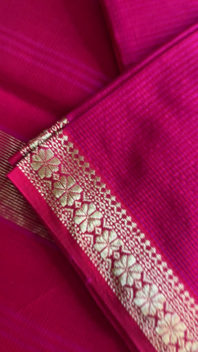 Maheshwari Rani Pink Garbha Reshami Silk Sarees